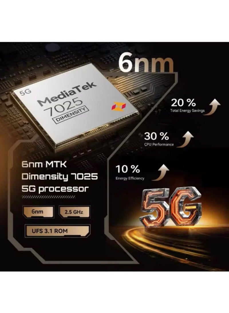 Cubot Smartphone 5G X100, Android 15, 6.88-inch Screen, 8GB RAM, 256GB ROM, 64MP+16MP Camera, 5100mAh Battery Black - Image 4